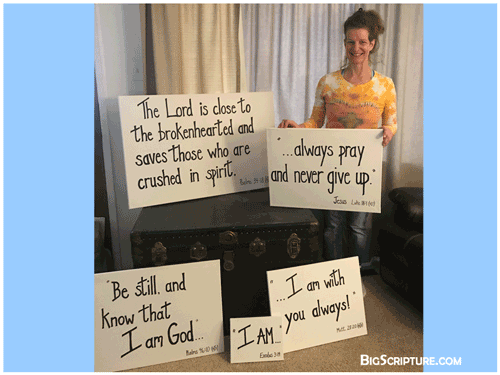 Big Scripture: Big Bible Verses on Canvas: Psalms with artist Debra Sheely